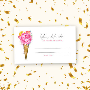 Cartão De Informações Sorvete atualizado - Ideias noturnas de data \ Fra