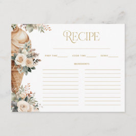 Cartão De Informações Sorvete Cortado para Cima Chá de panela de Receita