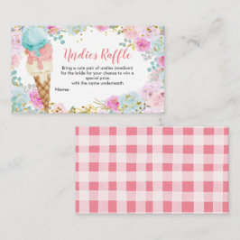 Cartão De Informações Sorvete Pastel Dispensa a Placa de Gabinete Raffle