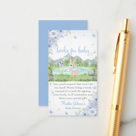 Cartão De Informações Spring Bloom and Butterflies Deer Baby Shower