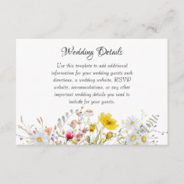Cartão De Informações Spring Blossom Wedding Enclosure Cards
