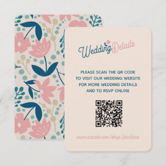 Cartão De Informações Spring Pastel Petals Enclosure Card