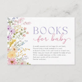 Cartão De Informações Spring Wildflower Baby in Bloom Book Request