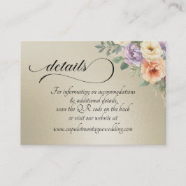 Cartão De Informações Spring Wildflowers, QR Code - Wheat