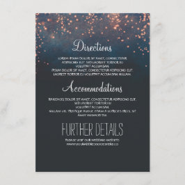 Cartão De Informações Starry Night Weding Guest Information