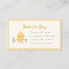 Cartão De Informações Storybook Baby Shower Books for Baby Card