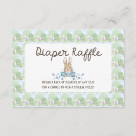 Cartão De Informações Storybook Garden Rabbit Baby Shower Diaper Raffle