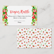 Strawberries and Daisies Baby Shower Diaper Raffle