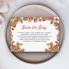 Cartão De Informações Strawberry Berry Sweet Chás de fraldas Livros para