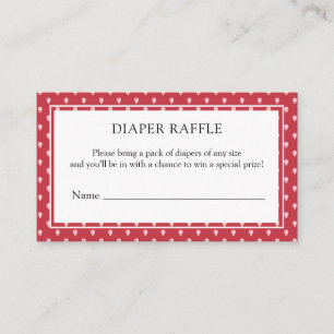 Cartão De Informações Strawberry Berry Sweet Fralda Raffle