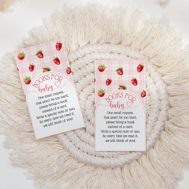 Cartão De Informações Strawberry Swetic Books Baby Girl Chá (Criador carregado)