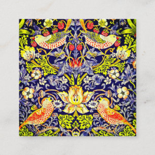 Cartão De Informações Strawberry Thef Birds William Morris