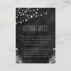 Cartão De Informações String Luzes Pretas Deslocando Bem