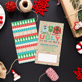 Cartão De Informações Suave Fralda de Natal Raffle