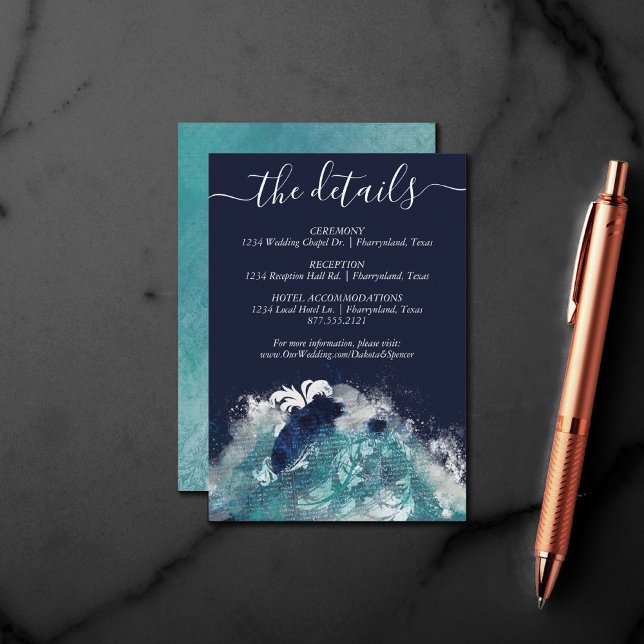 Cartão De Informações Sublimação de onda | Detalhes da Água Náutica Tida (Criador carregado)