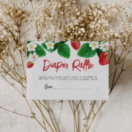 Cartão De Informações Summer Strawberry Fralda Raffle
