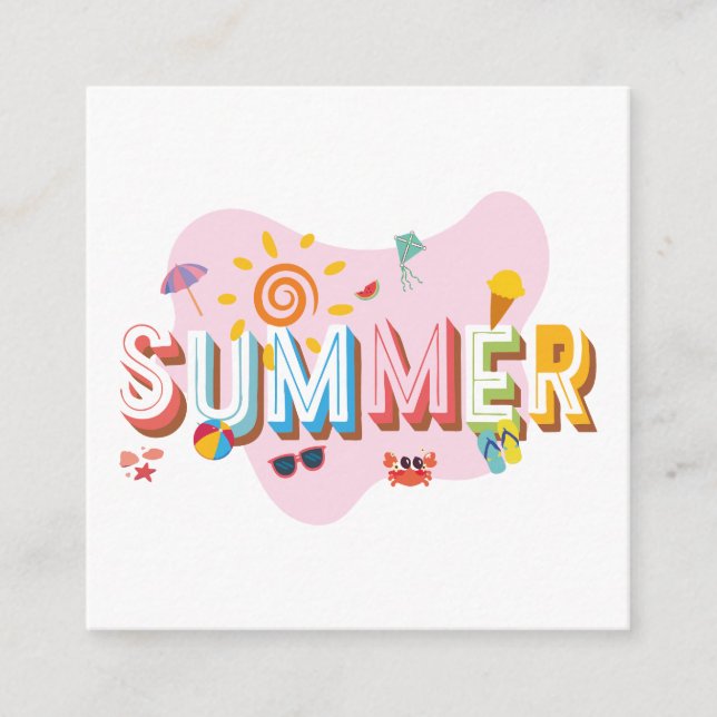Cartão De Informações Summer Vibes (Frente)