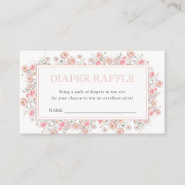 Cartão De Informações Summer Wildflower Baby Shower Diaper Raffle