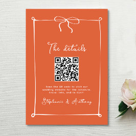 Cartão De Informações Sunset Letreiro Italiano Whimsical com Casamento d