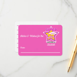 Cartão De Informações Super Formando de Graduação Moderno Desejos Rosa-A