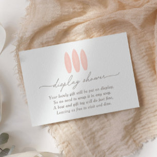 Cartão De Informações Surf rosa Bebê no Chá do Conselho