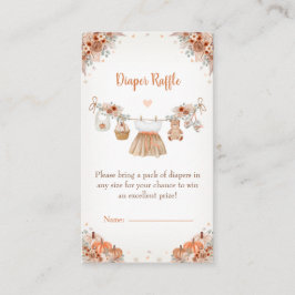 Cartão De Informações Sweet Little Pumpkin Autumn Baby Shower 