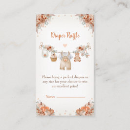 Cartão De Informações Sweet Little Pumpkin Autumn Baby Shower 