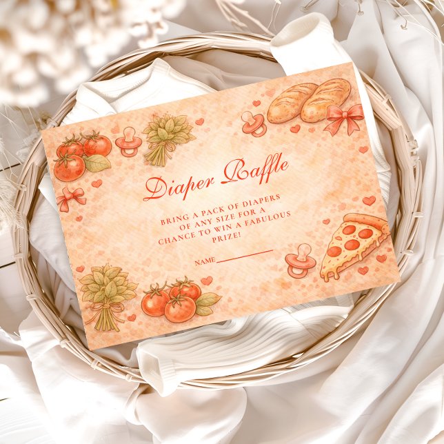 Cartão De Informações Sweet Pizza Diapper Raffle (Criador carregado)