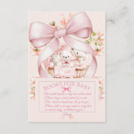 Cartão De Informações Sweet Teddy Bear Nursery Floral Insert