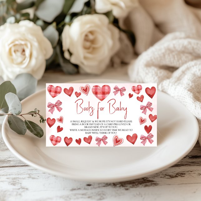 Cartão De Informações Sweetheart Books for Baby Baby Shower Card (Criador carregado)