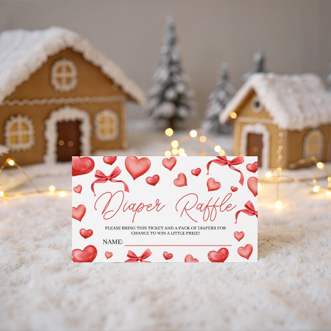 Cartão De Informações Sweetheart Diaper Raffle Ticket (Criador carregado)