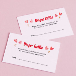 Cartão De Informações Swetheart Namorados Fralda Raffle