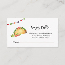 Cartão De Informações Taco Bout Fralda Raffle