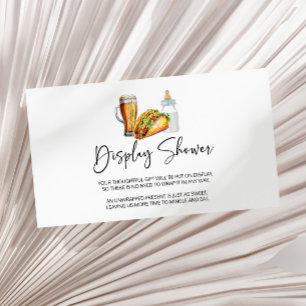 Cartão De Informações Tacos criam Fraldas para Chá de fraldas Chá