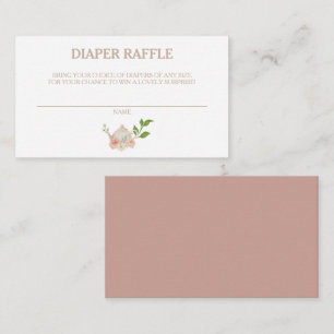 Cartão De Informações Tarde - Fralda de chá Raffle