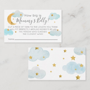 Cartão De Informações Tarjeta De Recepción Moon & Stars Blue Quão grande