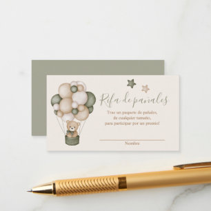 Cartão De Informações Tarjeta para Rifa de pañales