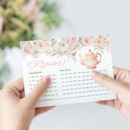 Cartão De Informações Tea Party Bridal Shower Recipe