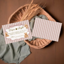 Teddy Bear Baby Shower Diaper Raffle Blush Pink 