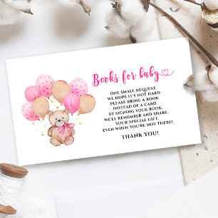 Cartão De Informações Teddy bear books for baby ticket enclosure card