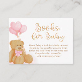 Cartão De Informações Teddy Bear BOOKS PARA BABY - Solicitação de Balões