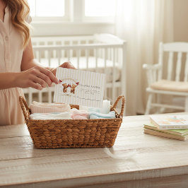 Cartão De Informações Teddy Bear Diaper Raffle Enclosure Card