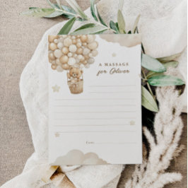 Cartão De Informações Teddy Bear First Birthday Time Capsule Massagem