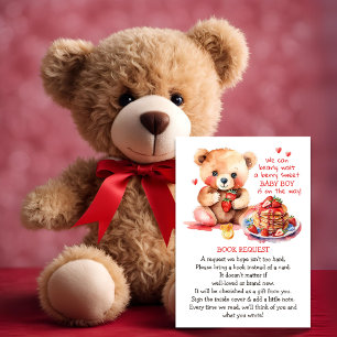 Cartão De Informações Teddy Bear Strawberry Pancake Brunbook Request