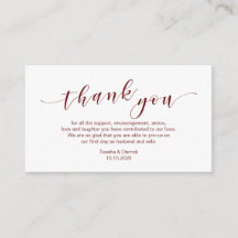 Tela de Modern Burgundy, Casamento Obrigado