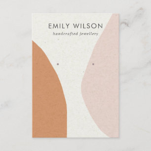 Cartão De Informações Tela moderna Abstrato Rust Blush Art