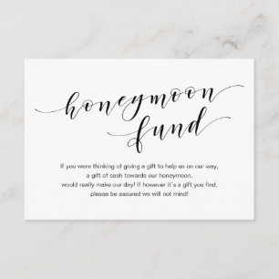 Cartão De Informações Tela negra moderna, Festa de Lua de mel de Casamen