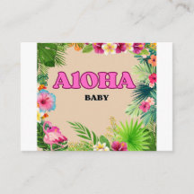 Tema do Chá de fraldas Aloha - Envelope
