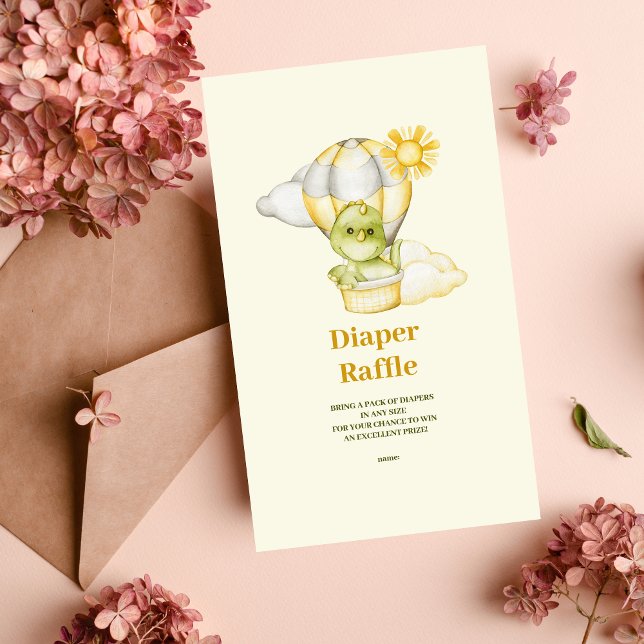 Cartão De Informações Tema do Dinossauro Faca de Fralda de bebê (Criador carregado)