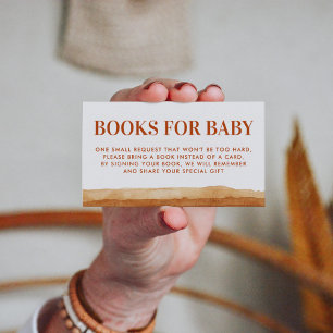 Cartão De Informações Terracotta Boho Abstrato do Livro do Deserto